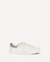 Burberry White Smooth Leather Set Sneakers With Check Insert In White
