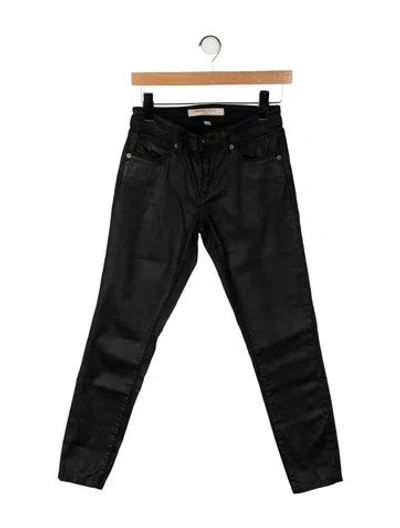 Pre-owned Burberry Low-rise Skinny Leg Jeans In Black