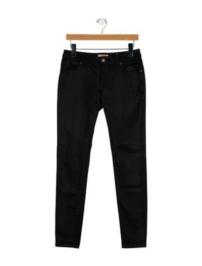 Pre-owned Burberry Low-rise Skinny Leg Jeans In Black