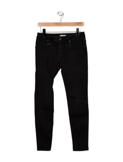 Pre-owned Burberry Low-rise Skinny Leg Jeans In Black