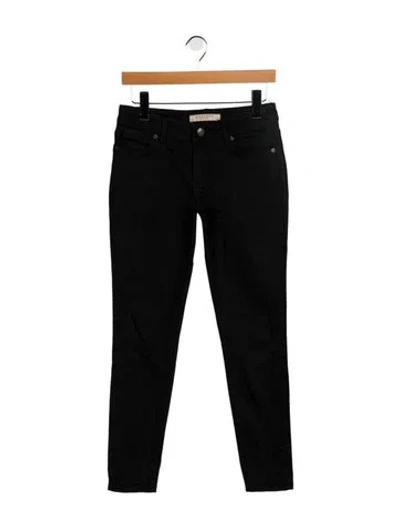 Pre-owned Burberry Low-rise Skinny Leg Jeans In Black