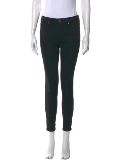 Pre-owned Burberry Low-rise Skinny Leg Jeans In Black