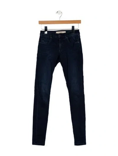 Pre-owned Burberry Low-rise Skinny Leg Jeans In Blue