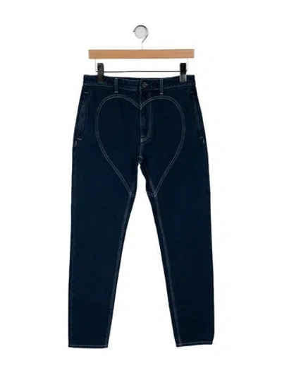 Pre-owned Burberry Low-rise Skinny Leg Jeans In Blue