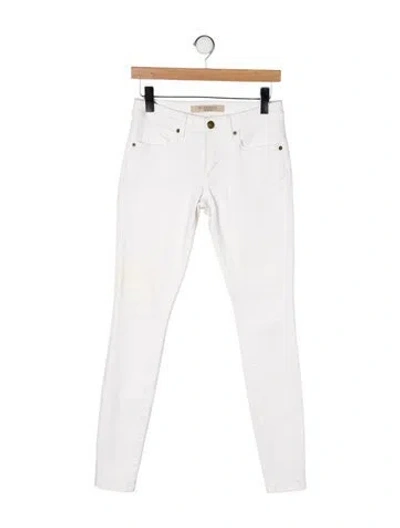 Pre-owned Burberry Low-rise Skinny Leg Jeans In Neutral