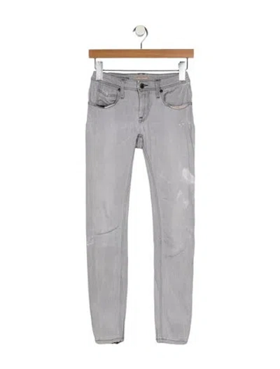 Pre-owned Burberry Low-rise Straight Leg Jeans In Gray