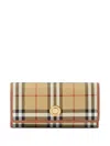 Burberry Beige Check Continental Wallet