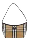 Burberry Womens Sand Mini Highlands Waxed-cotton Baguette Shoulder Bag