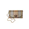 Burberry Canvas Shoulder Bag In Multi