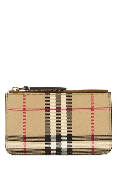 BURBERRY BURBERRY PRINTED E-CANVAS CARD HOLDER