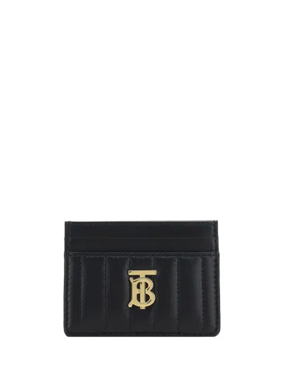 Burberry Ls Lola Card Holder In Black/light Gold