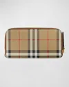 Burberry Vintage Check-pattern Zipped Wallet In Archive Beige