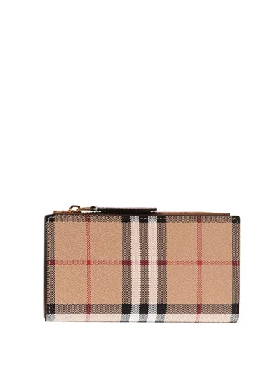 Burberry Ls Md Bifold Dfc Wallet In Neutrals
