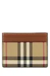 Burberry Printed Canvas Card Holder In Brown