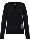 Burberry Check Label Wool Cardigan