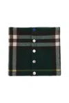 BURBERRY LUXURIOUS CASHMERE NECK WARMER WITH ICONIC CHECK PATTERN