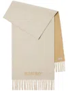 Burberry Reversible Ekd Cashmere Scarf In Soap