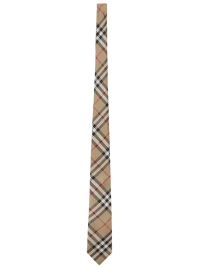 Burberry Luxury Silk Check Tie For Men In Pattern