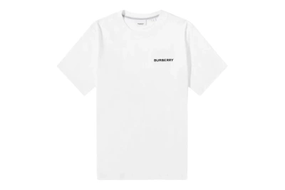 Pre-owned Burberry Mac Logo T-shirt White
