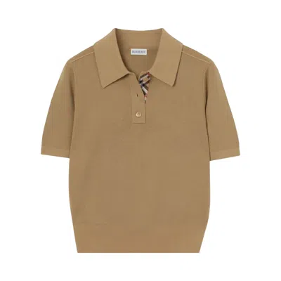 Pre-owned Burberry Maddie Mrn Shirt 'flax' | Tan | Women's Size S