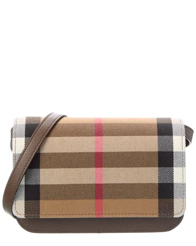 Burberry Madison Check Canvas & Leather Crossbody In Multi