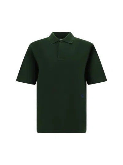 Burberry Cotton Polo Shirt In Ivy