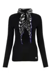 Burberry Black Viscose Blend Sweater