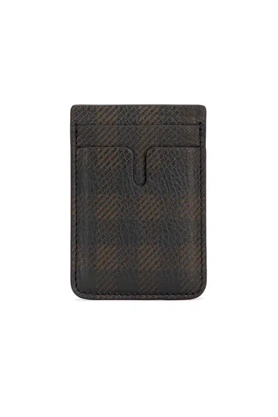 Burberry Magnetic Cardholder In Slate