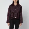 Burberry Mahogany Floriston Cropped Quilted Nylon Jacket In Brown