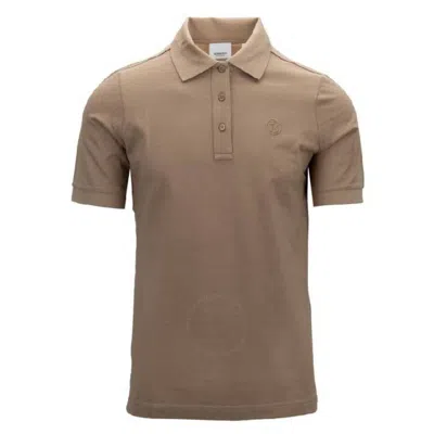 Burberry Malleco Logo Embroidered Polo Shirt In Brown