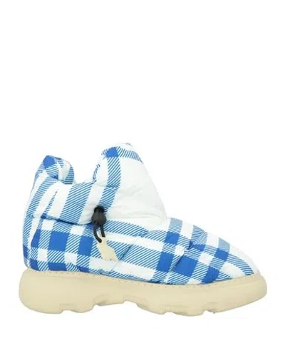 BURBERRY BURBERRY PRORSUM MAN ANKLE BOOTS BLUE SIZE 9 TEXTILE FIBERS