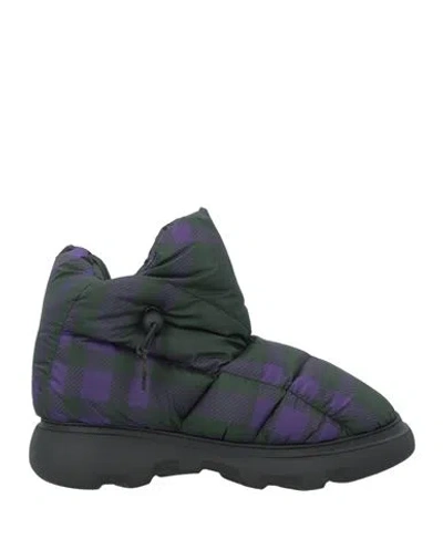 Burberry Chucky Padded Tech Ankle Boots In Royal Ip Chk