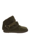 Burberry Man Ankle Boots Military Green Size 9 Shearling In Green