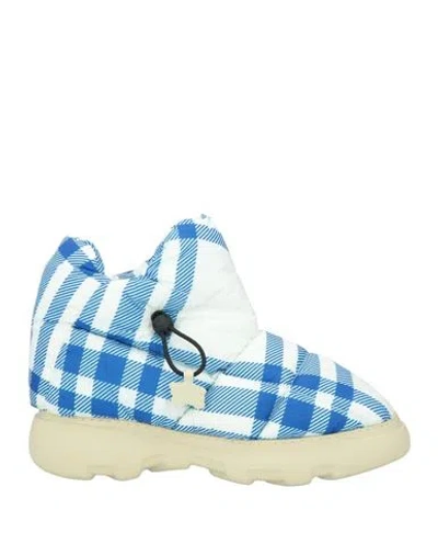 Burberry Man Ankle Boots Sky Blue Size 12 Polyester
