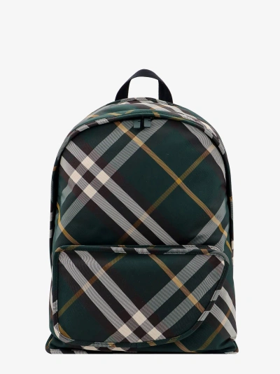 BURBERRY BURBERRY MAN BACKPACK MAN GREEN BACKPACKS