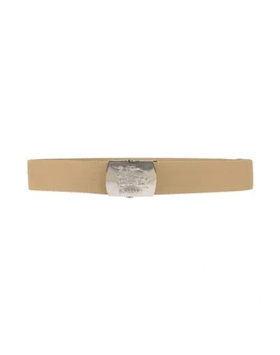 Burberry Man Belt Beige Size 39.5 Textile Fibers In Sand