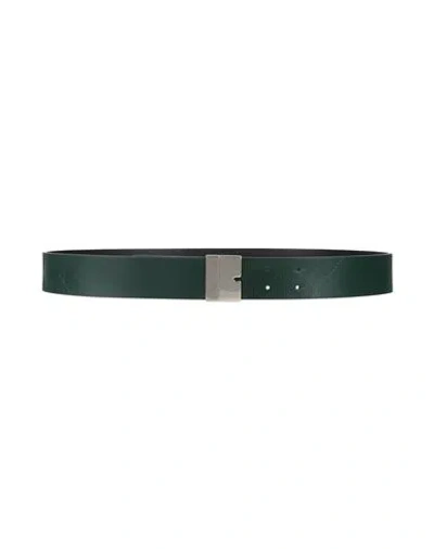 Burberry Man Belt Dark Green Size 39.5 Calfskin