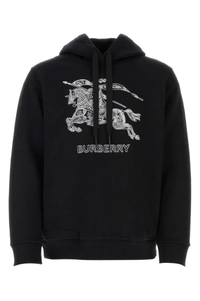 Burberry Man Black Cotton Oversize Sweatshirt