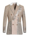 Burberry Man Blazer Beige Size 38 Wool, Cashmere In Beige