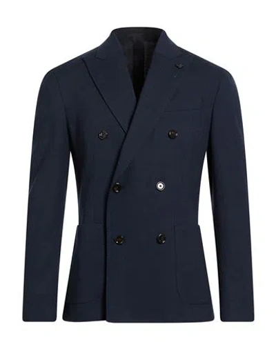 Burberry Man Blazer Midnight Blue Size 48 Wool, Silk