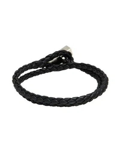 Burberry Man Bracelet Black Size - Lambskin, Brass