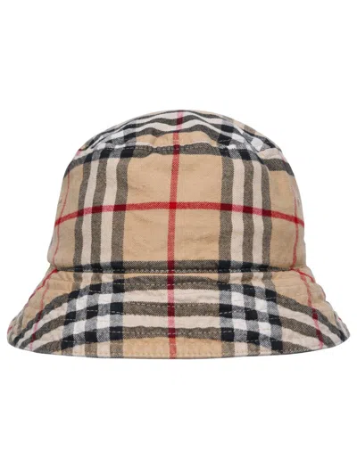 Burberry Man  Beige Cotton Hat In Cream