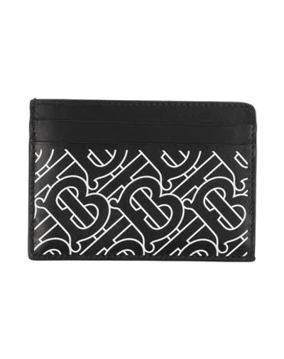 Burberry Man Cardholder Black Size - Calfskin
