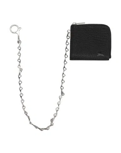 Burberry Man Cardholder Black Size - Leather