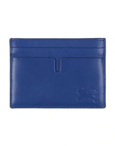 Burberry Man Cardholder Blue Size - Calfskin