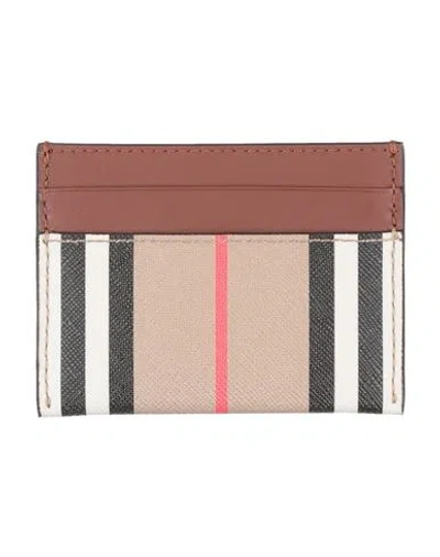 Burberry Man Cardholder Camel Size - Thermoplastic Polyurethane, Cotton In Sand