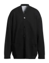 Burberry Man Cardigan Black Size L Wool, Cotton, Polyamide, Elastane In Black