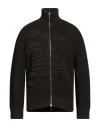 Burberry Man Cardigan Dark Brown Size M Wool, Polyester In Brown
