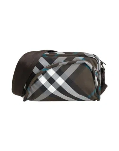 Burberry Man Cross-body Bag Military Green Size - Polyamide