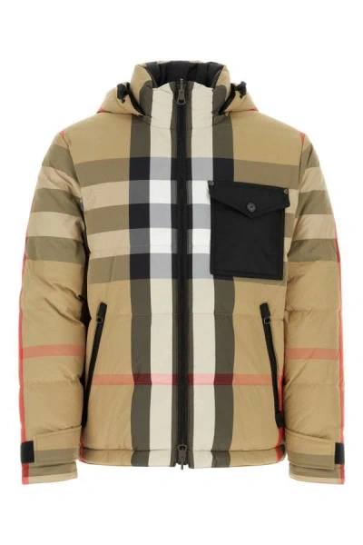 BURBERRY BURBERRY MAN EMBROIDERED NYLON DOWN JACKET